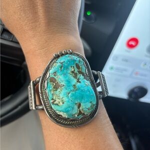 Turquoise and Silver Statement Bracelet